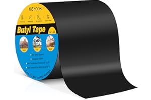 NISHCON Butyl Joist Deck Tape, RV Roof Tape 4" X 50', Sealant Weatherproof and Weather Resistant Self-Adhesive Joist Tape, Stop Camper Roof Leaks, 1 Roll