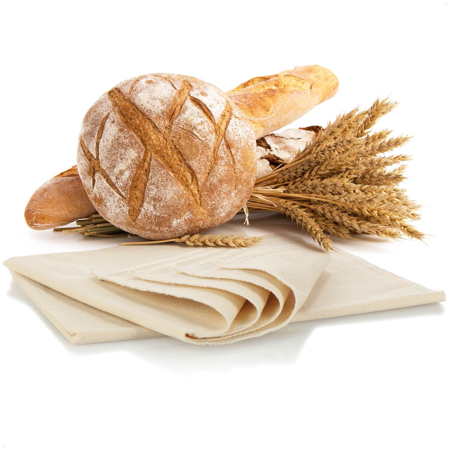 Robin Goods® 2X Linen Cloth for Baking Bread - Dough Cloth Made from 100% Natural Linen - Baker's Linen for preparing Dough and Baking (120x75cm - 2 Pieces)
