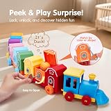 hahaland Baby Montessori Farm Animal Train Toy for 18+ Months view 6