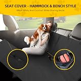 Nobleza 4 in 1 Dog Car Seat Cover Waterproof Scratch-Proof 147x145cm Black view 5