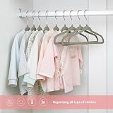 ManGotree Baby Velvet Hangers 48 Pack Infant Toddler Non-Slip Grey view 2