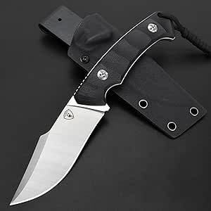 AUBEY Fixed Blade Camping Knife 4.33 inch D2 Steel Blade