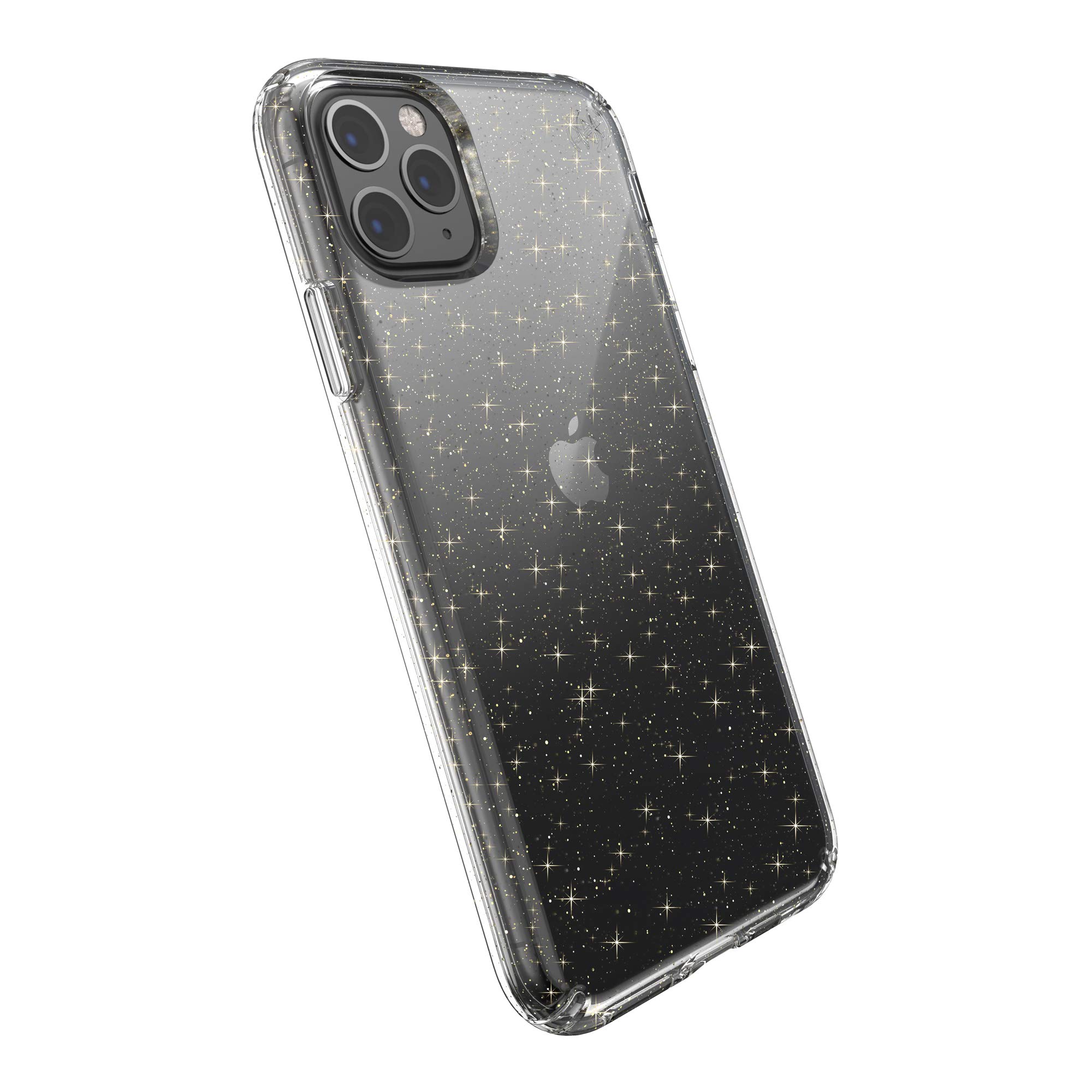 Speck iPhone 11 Pro Max Case - Presidio Clear + Glitter - Protective Ultra Thin Slim Hard Anti Scratch Cover - Clear/Glitter