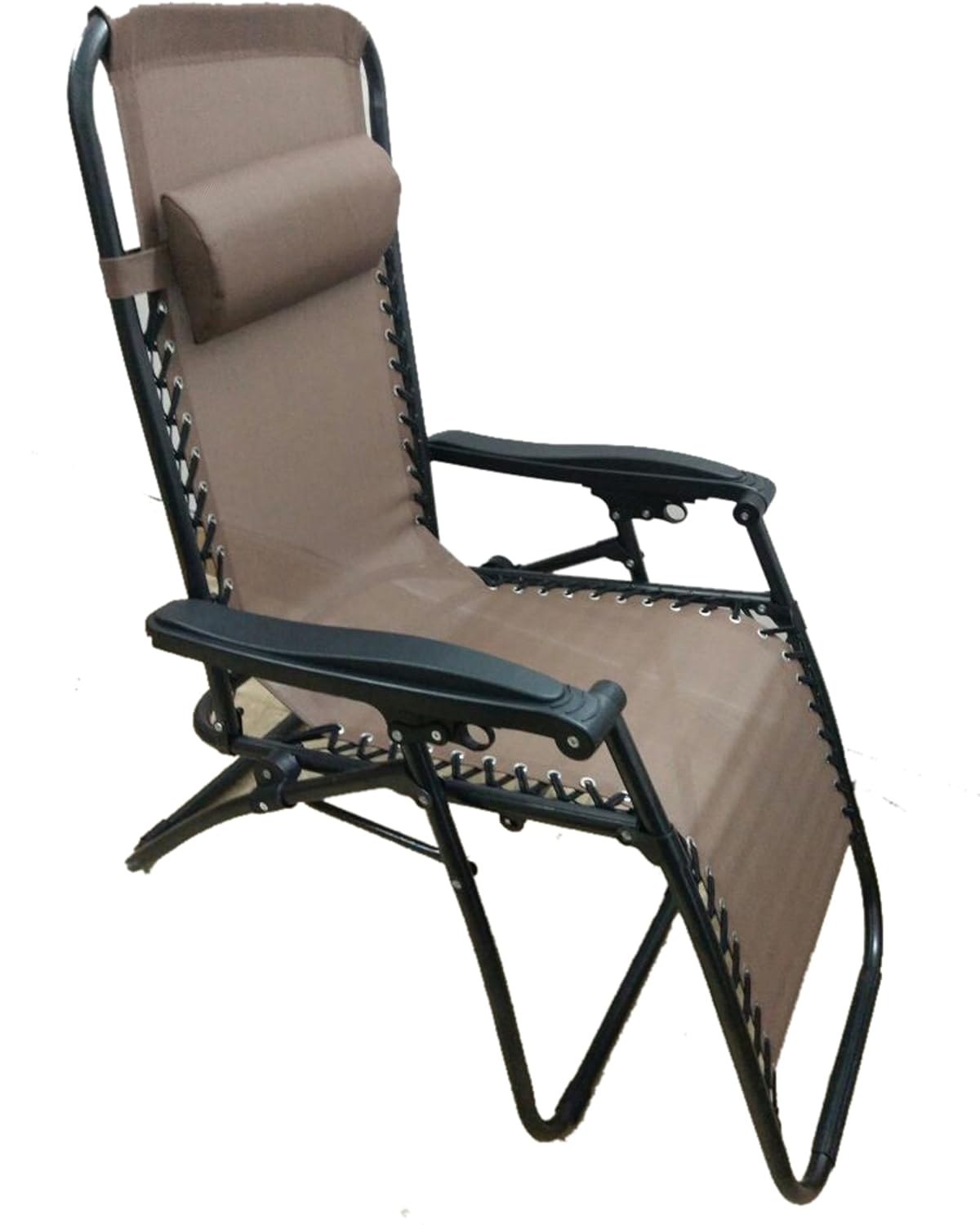 portable pool lounge chairs on Elecktra Zero Gravity Steel Recliner Folding Lawn Chair Cum Bed Portable Outdoor Indoor Push Back Relaxing Garden Lounger For Beach Patio Coffee Brown Amazon In Electronics