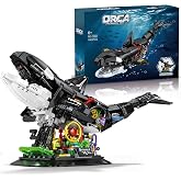 hhohio Mechanical Killer Whale Building Set, 1092 PCS Movable Ocean Animal Building Toys with Display Stand, Home Decor Gift for Adults Teens Kids Boys Ages 6+