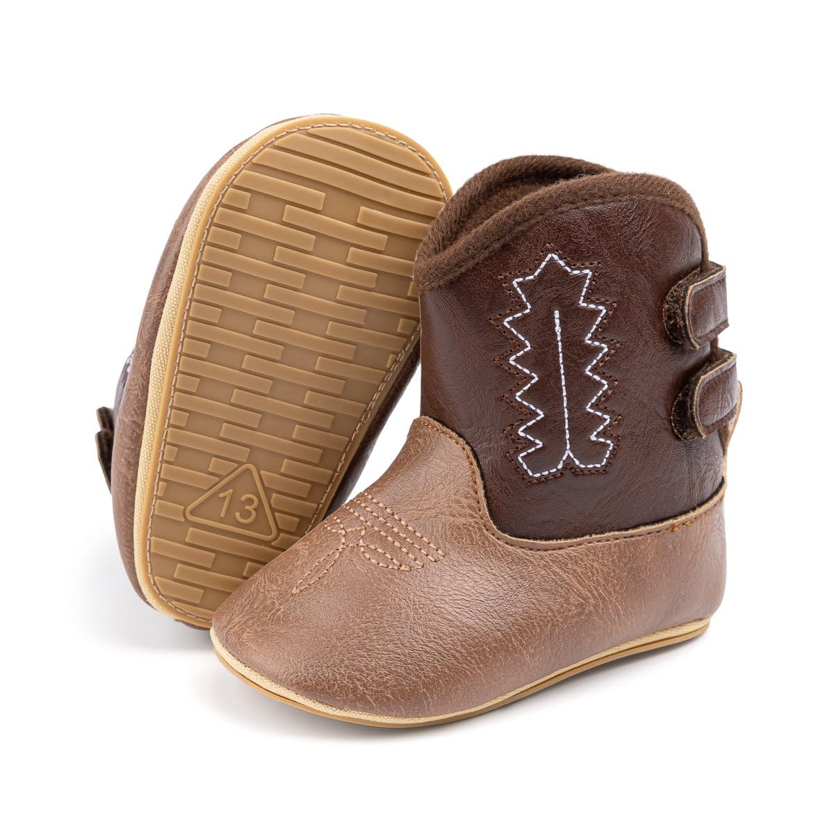 Photo 1 of Meckior Baby Girls Cowboy Tassel Boots Side Zipper Moccasins Soft Bottom Non-Slip Toddler Shoe