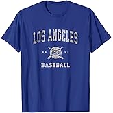 Los Angeles LA Vintage Baseball Throwback Retro Design T-Shirt
