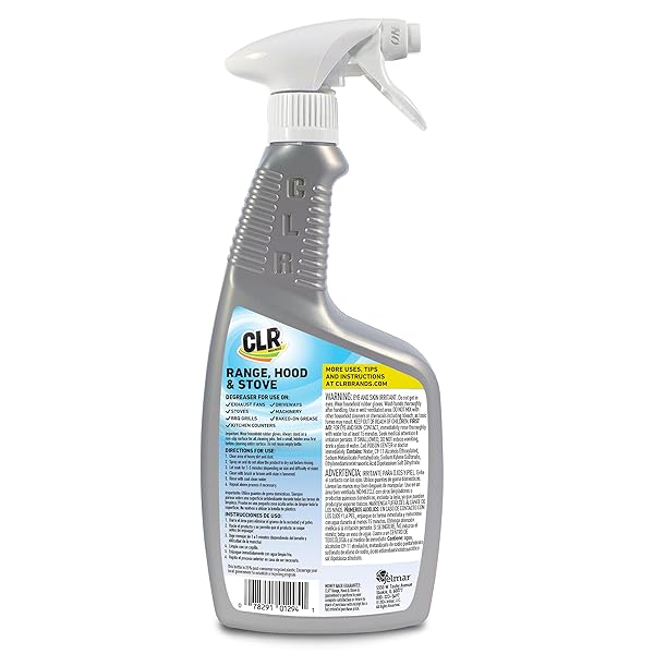 CLR BRANDS RANGE HOOD & STOVE BUILD UP DEGREASER, 22 FL. OZ., FAST ACTING, NON ABRASIVE CLEANER, WORKS ON GLASS STOVE TOPS, OVEN RACKS, BBQ GRILLS AND MORE