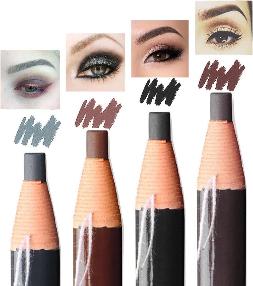 Eyebrow Pencil Long Lasting Waterproof Easy To Color Durable Peel Off Pull Cord Brow Pen Makeup Cosmetic (gray)