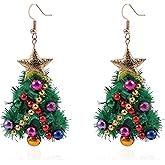 Christmas Earrings for Women Christmas Tree Earrings Xmas Bow Snowflake Star Jingle Bell Drop Dangle Earring Festive Gifts Holiday Accessory