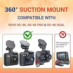 ROVE Suction Cup Mount for R2-4K, R2-4K PRO and