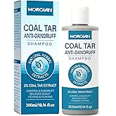 Morovan Coal Tar Dandruff Shampoo: 2% COAL TAR Extract for Severe Dandruff, Psoriasis & Itchy Scalp | Medicated Treatment for Seborrheic Dermatitis - Effective Flake and Itch Control.