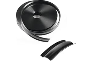 JUSTTOP 1" RV Vinyl Trim Molding Insert, Weather Stripping Exterior Flexible Molding, Screw Cover RV Boat Camper Travel Trailer (50FT, Black)