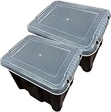 Storm Trading Group 24 Litre Black Storage Box With Clear Lid Stackable (2) view 2