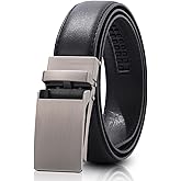 AWAYTR Boys Dress Ratchet Belt - Kid Leather Belt with Metal Buckle for Youth Teen Boys