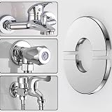hifrom Chrome Split Flange Pipe Cover for 35mm Radiator Drain Pipes 2pcs view 2