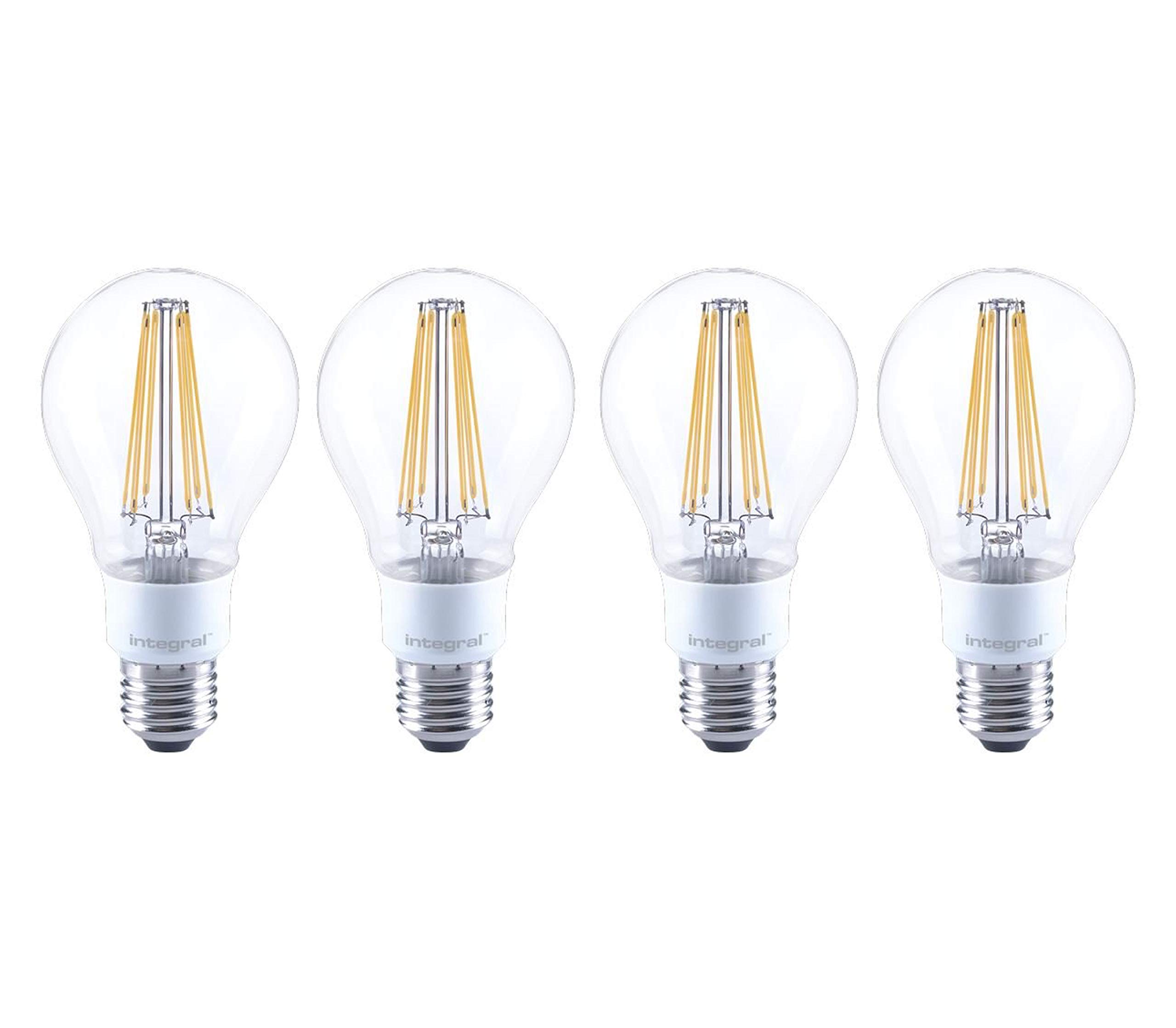 Integral Classic Globe (GLS) Filament Omni-Lamp E27 12W (100W) 2700K 1521lm E27 Dimmable 300 deg Beam Angle (Pack of 4)