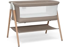 Delta Children Bondi Beechwood by The Bed Bassinet with PureAir Breathable Mesh Sheet and FSC-Certified Wood, Tan