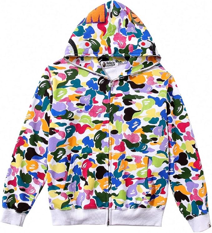 multi color bape jacket