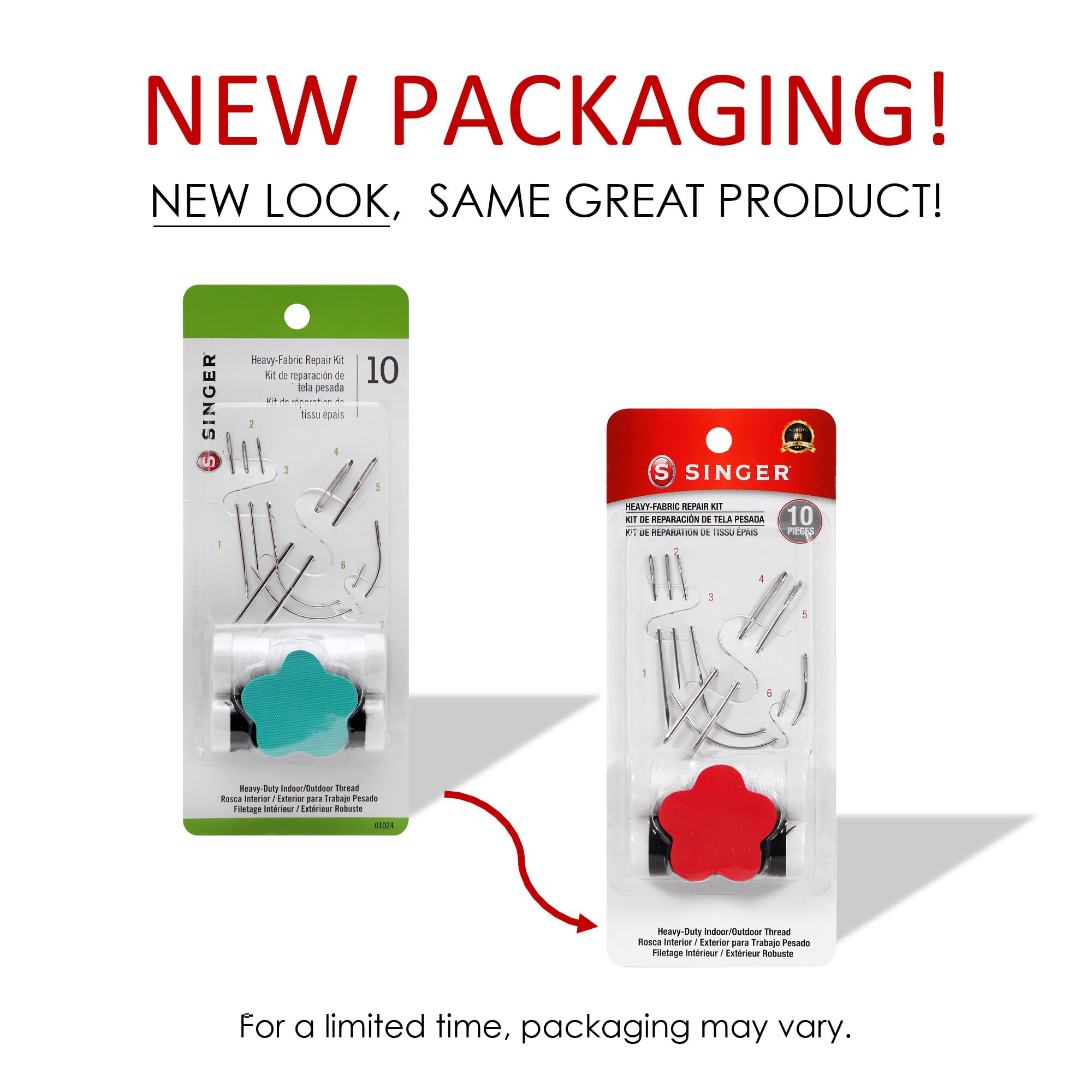 Heavy Fabric Repair Kit - Household Needles & Heavy Duty Thread