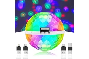ORLABNO USB Disco Ball Light, Sound Activated Party Light, Stocking Stuffers for Kids - Create a Festive Atmosphere with This Karaoke Bar Party Decoration Light, Ideal for Halloween and Christmas