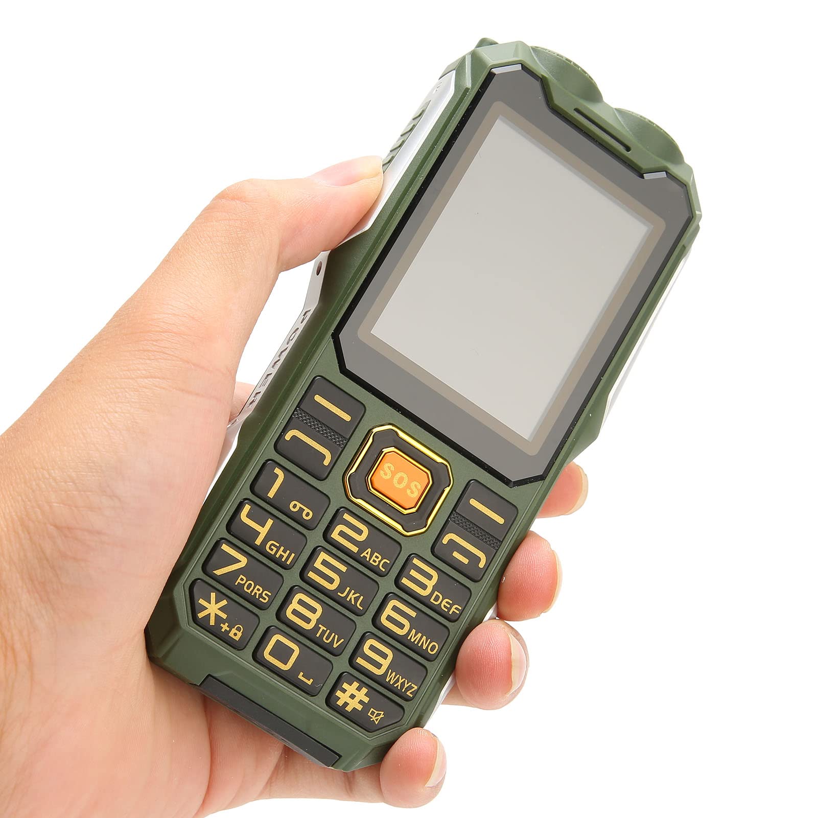 Unlocked Senior Cell Phone, Big Button Dual SIM Senior Phone, Easy to Use Mobile Phone with Large Capacity Battery, Flashlight, SOS Key, Voice Recorder, Calendar, Alarm Clock, Calculator, Green