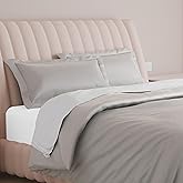 Carressa Linen 100% Egyptian Cotton Duvet Cover Oversized King Size - 600 Thread Count 1 PC Duvet Cover, Extra Long Staple Cotton Quilt Cover, Soft, Breathable with Hidden Zipper Closure - Silver Grey