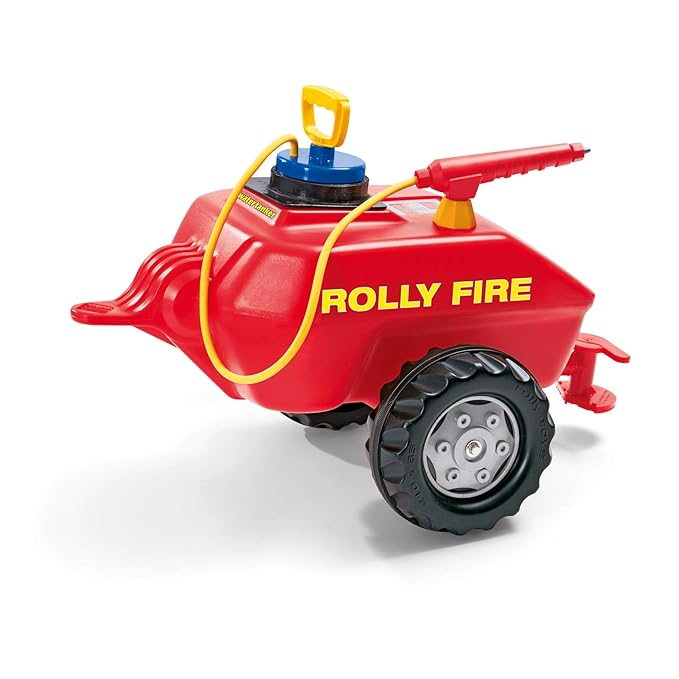 Rolly Toys 122967 rollyVacumax Fire | Anhänger / Tanker befüllbar, inkl. Pumpe mit Spritze und Auslaufhahn | Feuerwehr Fassan