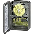 Intermatic T104 Electromechanical Timer Switch - Proven Durability, 40A Load Capacity, Versatile Scheduling, 1-12 Cycles Per Day - Manual Override, Tripper Included for Reliable Time-Based Control