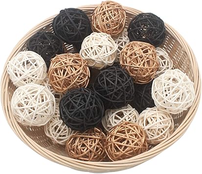 Amazon Com 15 Pack 2 Small Black Gold White Decorative Wicker