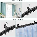 SEGNAYEN Flexible Bendable Ceiling Track Curtain Rail Black 2.5M/8FT view 3
