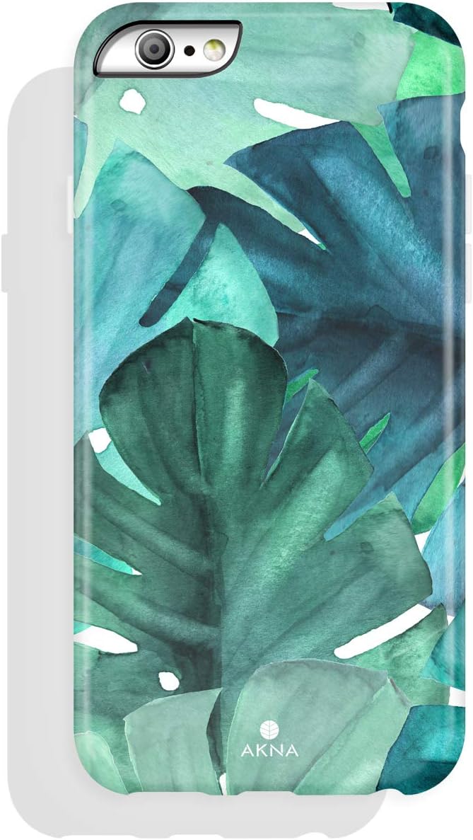 Akna Case for Apple iPhone 6 and iPhone 6s, Tropical Leaf Pattern High Impact Hard Silicon Cover for Girls (Graphic 101939-U.S)