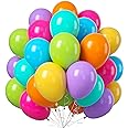 Rainbow Balloons, 50PCS Multicolor Rainbow Balloons Arch in Blue Green Purple Yellow Orange Hot Pink Latex Balloons For Birthday Wedding Baby Shower Engagement DIY Balloons Decoration Party Supplies