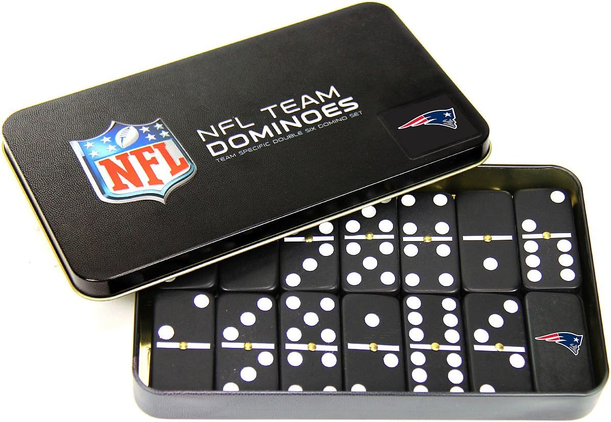 Amazon Com Nfl Green Bay Packers Domino Set In Metal Gift Tin Black Double Six Domino Sports Outdoors
