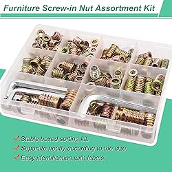 Twidec/175PCS Threaded Inserts for Wood Kit