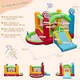 Maxmass Inflatable Bouncy House Kids Castle Slide Ball Pit Basketball Hoop 680W view 8