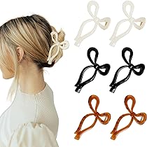 Amazon.com: Tobeffect Hair Clip, 6 Pcs Plastic Cute Large