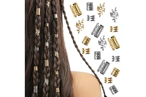 80-Piece Hair Jewelry Set for Dreadlocks & Braids, Spiral Clips for Men, Women & Children