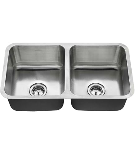 American Standard Edgewater Edelstahl-Küchenspüle – ADA-konform, 83,8 X 55,9 Cm, Doppelbecken