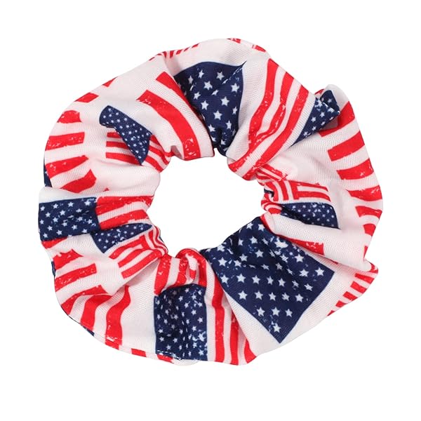 9PCS USA AMERICAN FLAG HAIR SCRUNCHIES FOR WOMEN GIRLS INDEPENDENCE DAY PATRIOTIC RED WHITE BLUE HAIR TIES FOURTH OF JULY FESTIVAL PONYTAIL HOLDER HAIR ACCESSORIES ELASTIC HAIR BAND