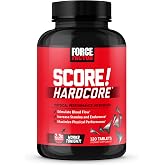 Force Factor Score! Hardcore Nitric Oxide Booster Supplement for Men | with L-Citrulline, Horny Goat Weed, Black Maca &amp; Longjack Tongkat Ali to Increase Stamina, Energy &amp; Performance, 120 Tablets