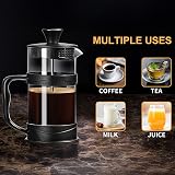 ParaCity French Press Coffee Maker 17OZ 500ml 304 Stainless Steel Filter Black view 7