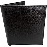Men's Leather Wallet with Flip Up ID Window - 9 credit card holders, Coin Pocket Slim Bifold Credit Card Front Pocket Wallet (dark brown)