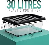 Klass 4 x 30 Litre Underbed Storage Boxes with Lids Set of 4 view 6