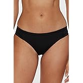 Trina Turk Monaco - Women's Tab Hipster Bikini Bottom, Cheeky Coverage, Swimwear Separates for Women, Black, 6