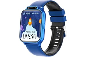 TIXPC Kids Smart Watch Boys Girls with IP68 Waterproof Fitness Tracker Sports Activity Pedometer Heart Rate SpO2 Stress Monitor SOS Flashlight APP HD Touch Screen Camera Music 4-13 Year Old Gifts for Kids