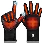 Heated Glove Liners for Men Women, Rechargeable Electric Gloves Battery Hand Warmer for Winter Sports