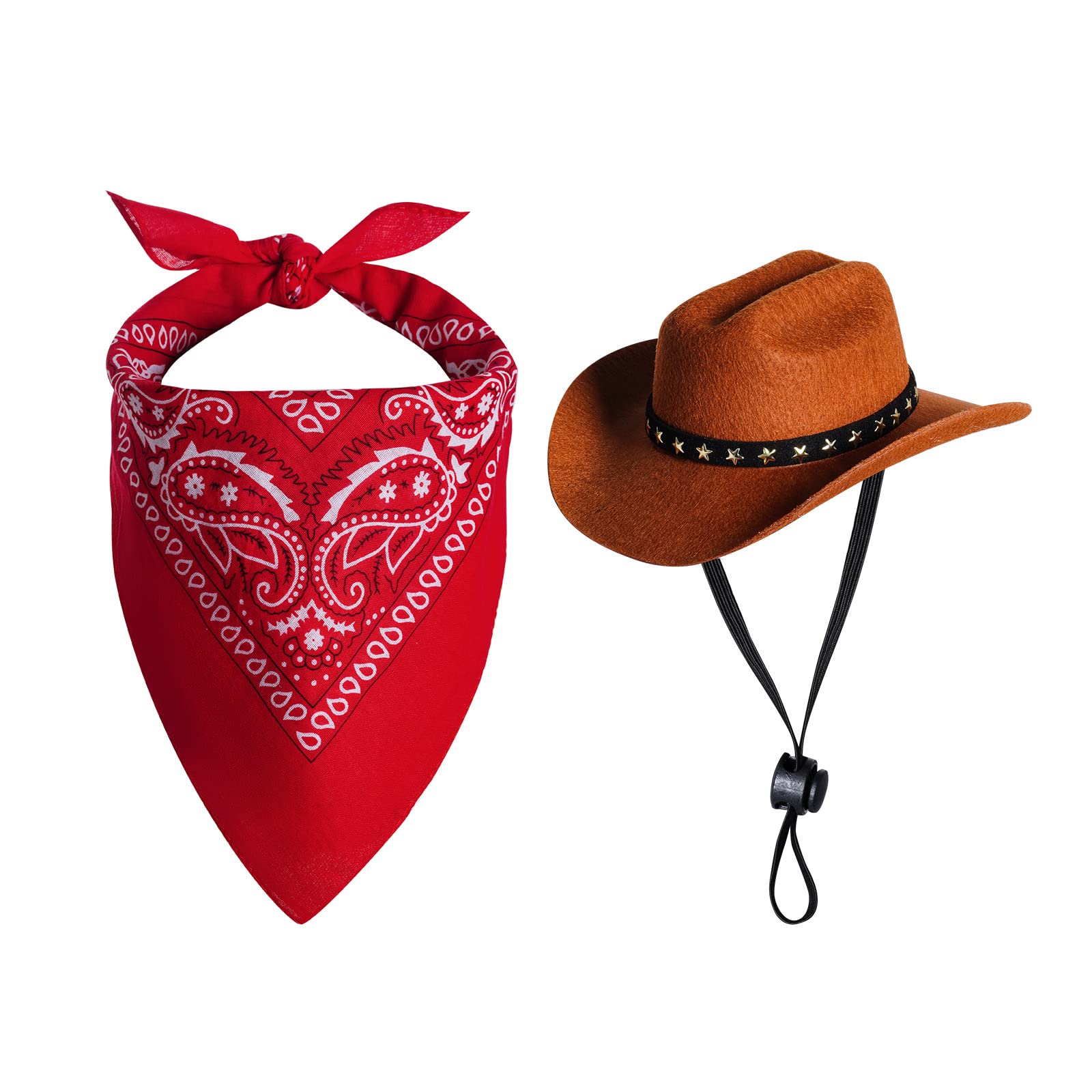 Photo 1 of choyaxo Pet Cowboy Costume Halloween Costumes for Dogs Bandana Scarf (Small)