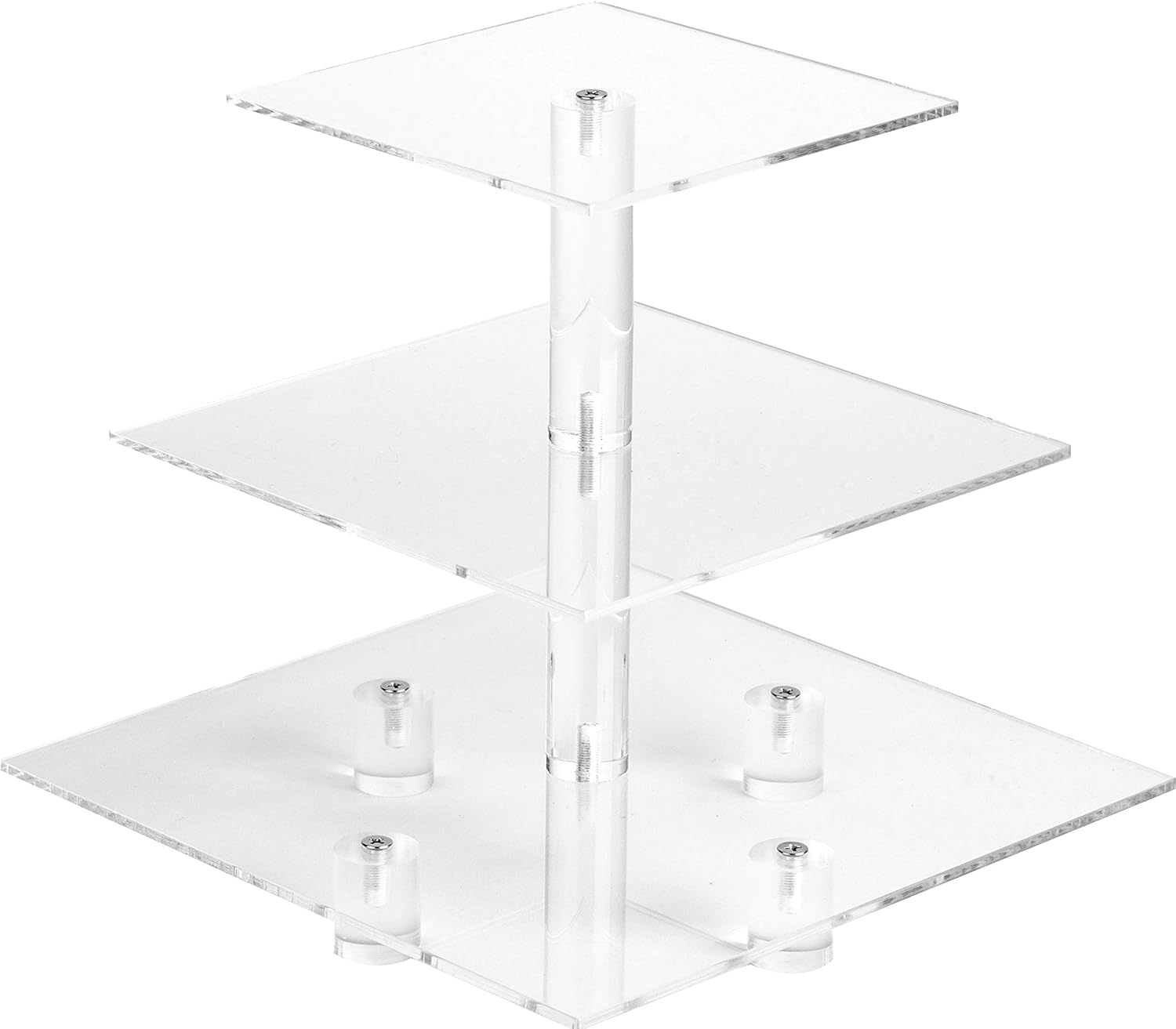 YestBuy 3 Tier Cupcake Stand with Base, Acrylic Cupcake