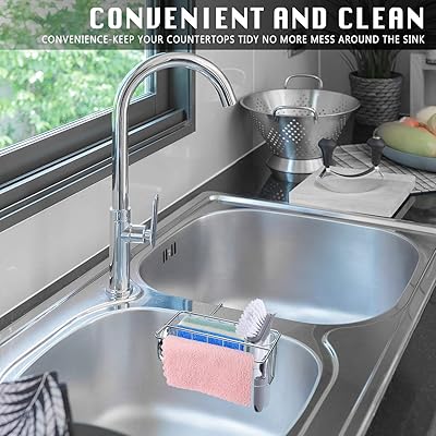 Buy Sponge Holder For Kitchen Sink Caddy Dish Cloth Hanger Brush Holder Sink Stopper Holder Ciyoyo 4 In 1 Drainer Holder Sus304 Stainless Rust Proof Waterproof Kitchen Organizer Rack No Drilling